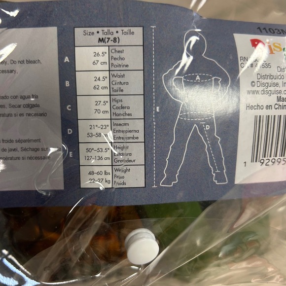 Halo Master Chief Muscle Costume Child Kids Boys Medium (7-8) Disguise Halloween - Picture 5 of 5